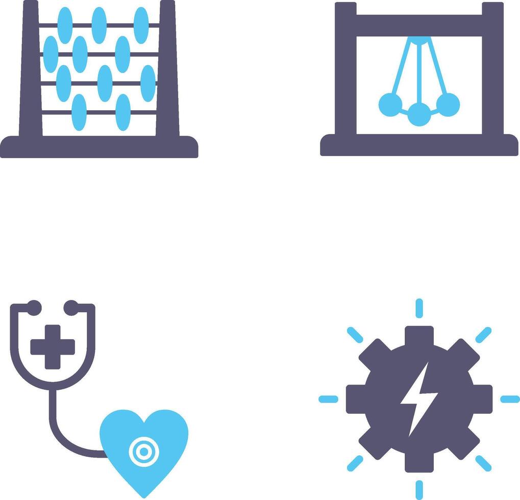 Abacus and Pendulum Icon vector