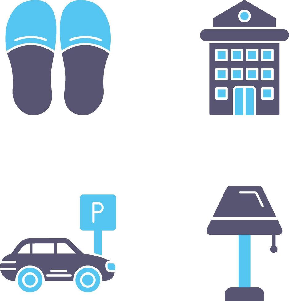 Slippers and Hotel Icon vector
