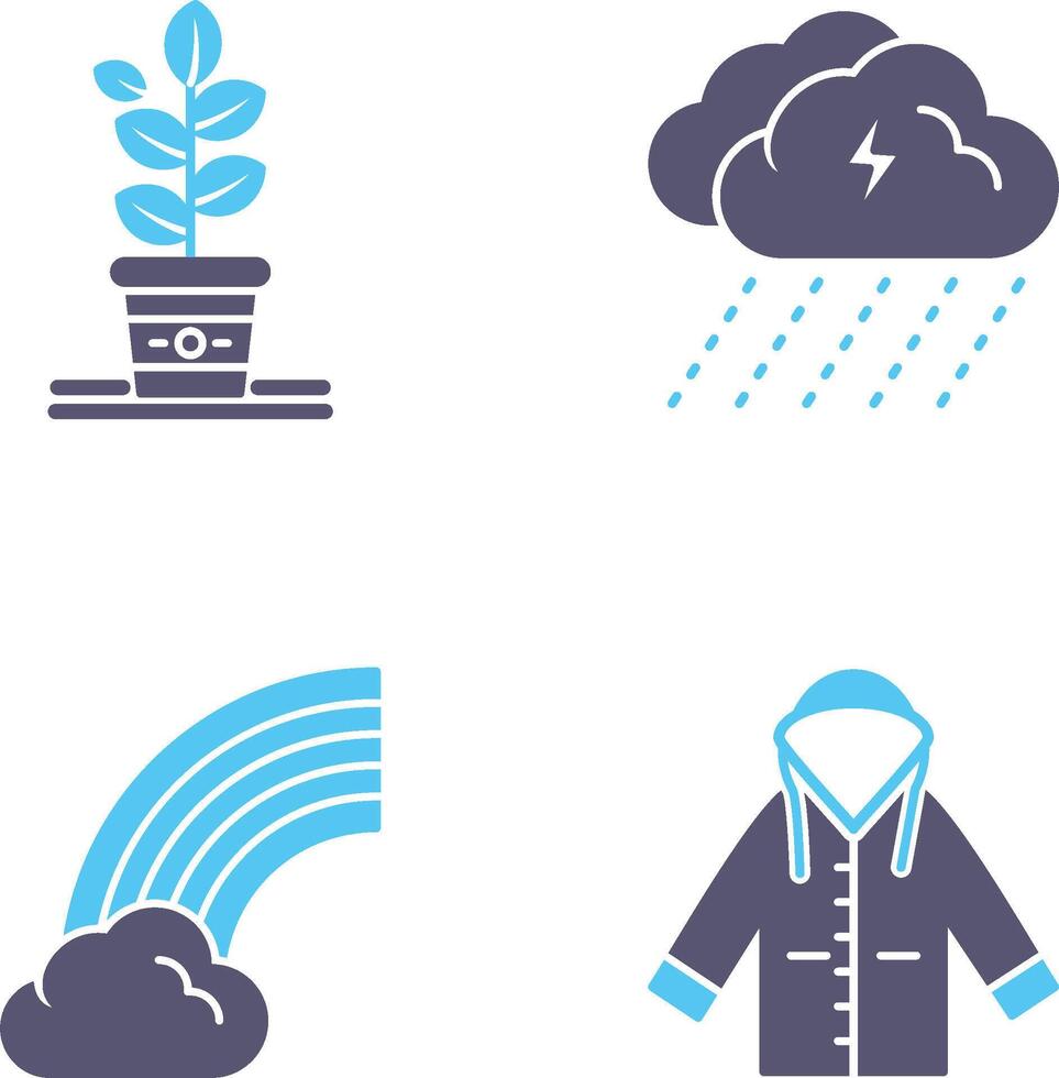 Planting and Rainy Day Icon vector