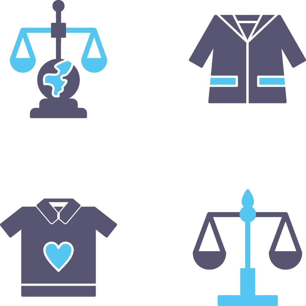 International Law and Suit Icon vector