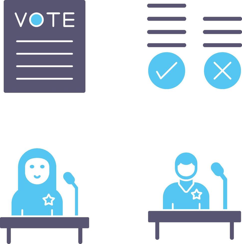 Voting Result and Vote Icon vector