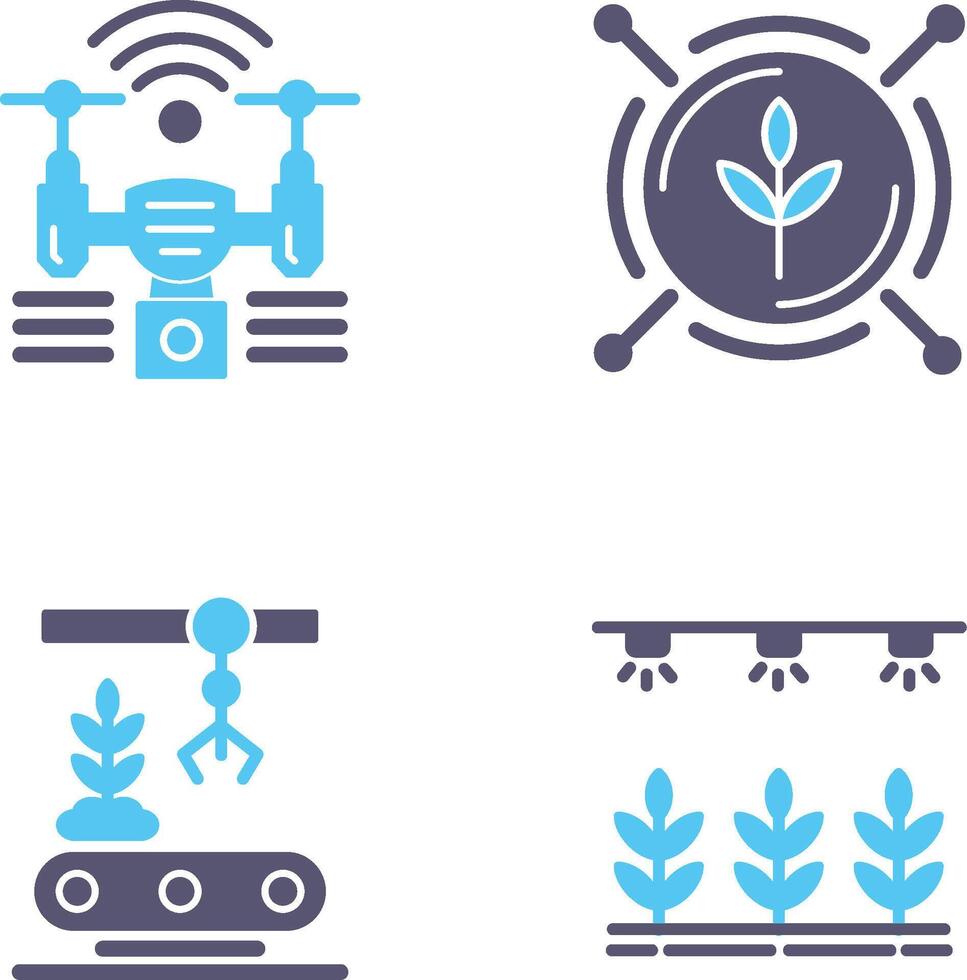 Analytics and Drone Icon vector