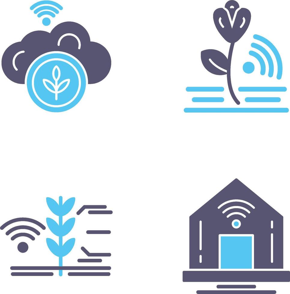 Signal and Flowers Icon vector