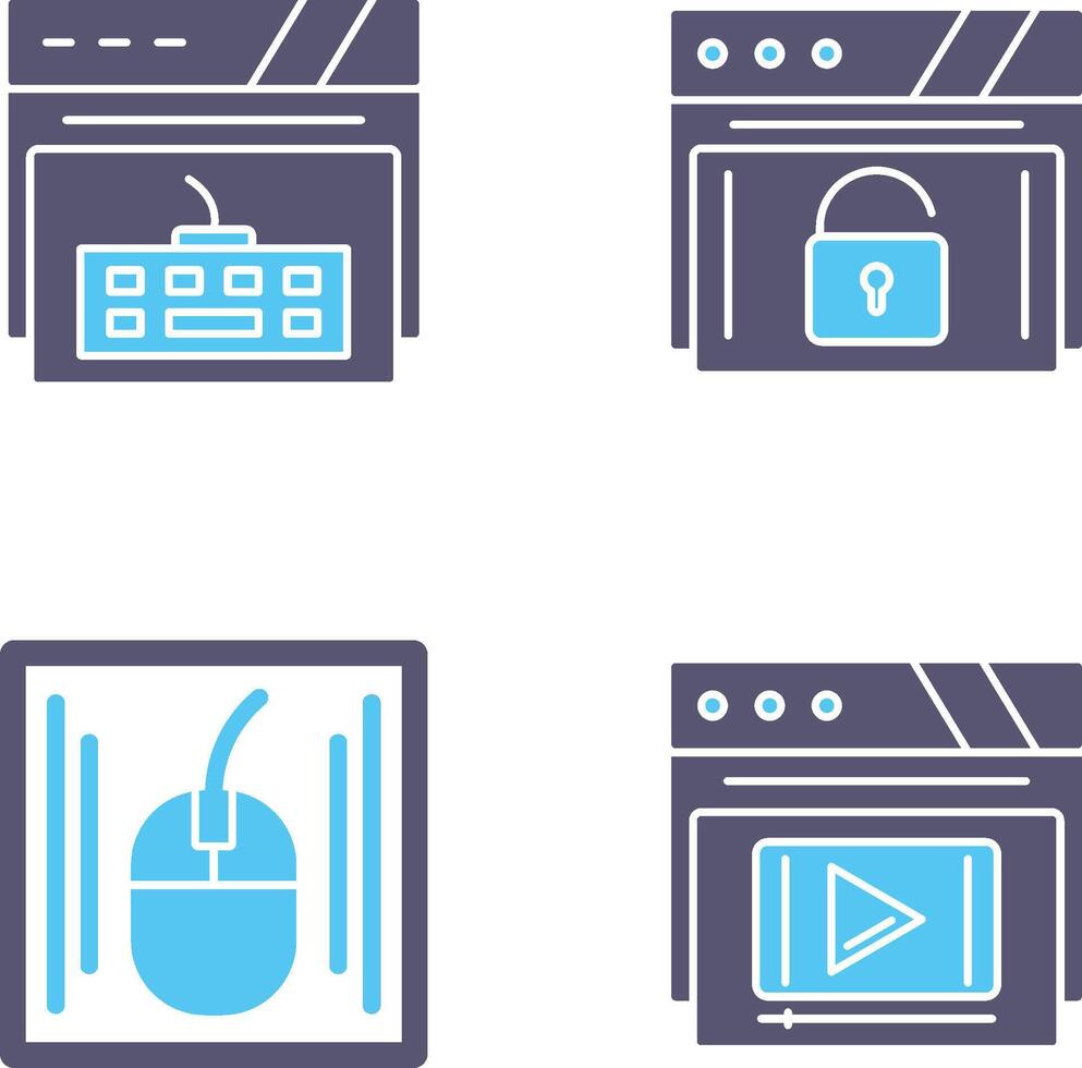 Keyboard and Padlock Icon vector