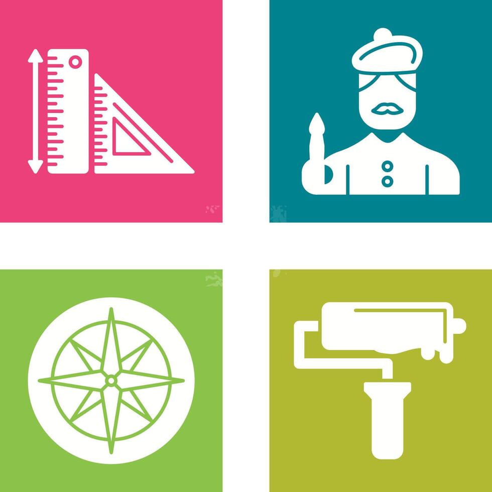 Rules and Artist Icon vector