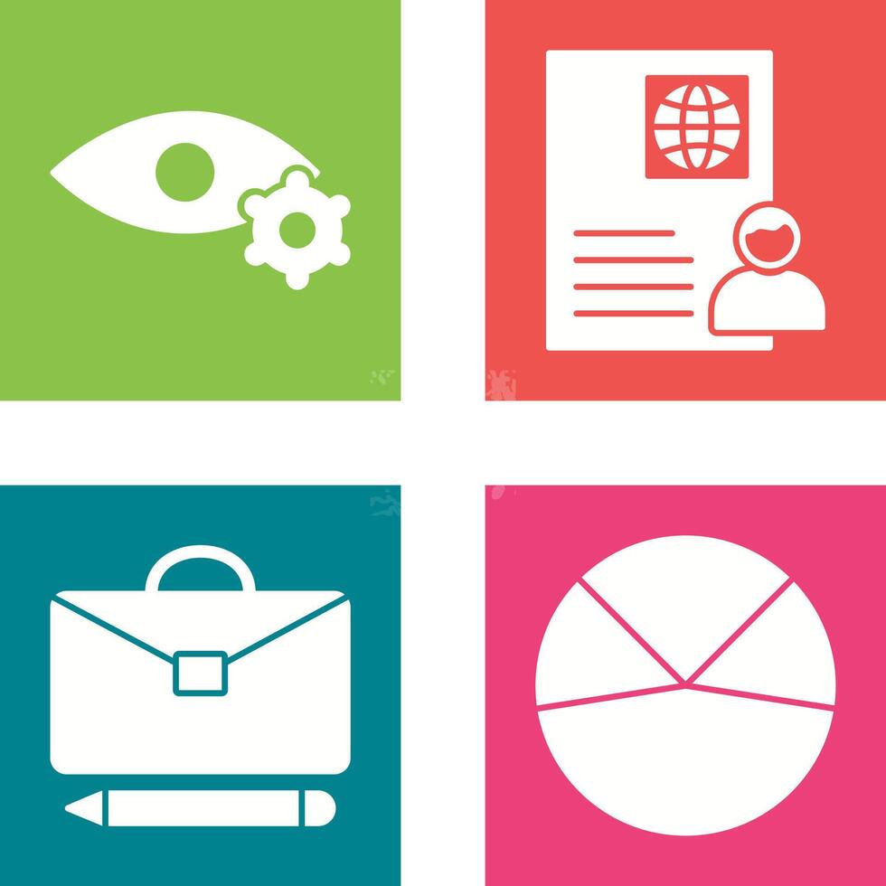 view setting and global profile Icon vector