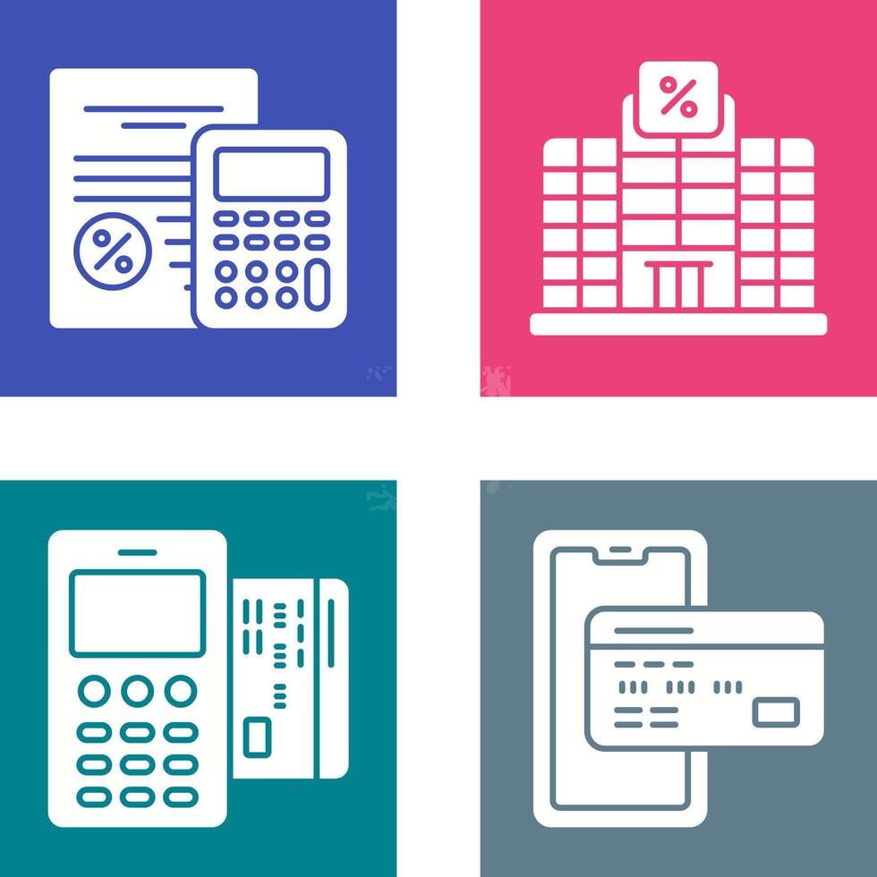 Tax and Building Icon vector