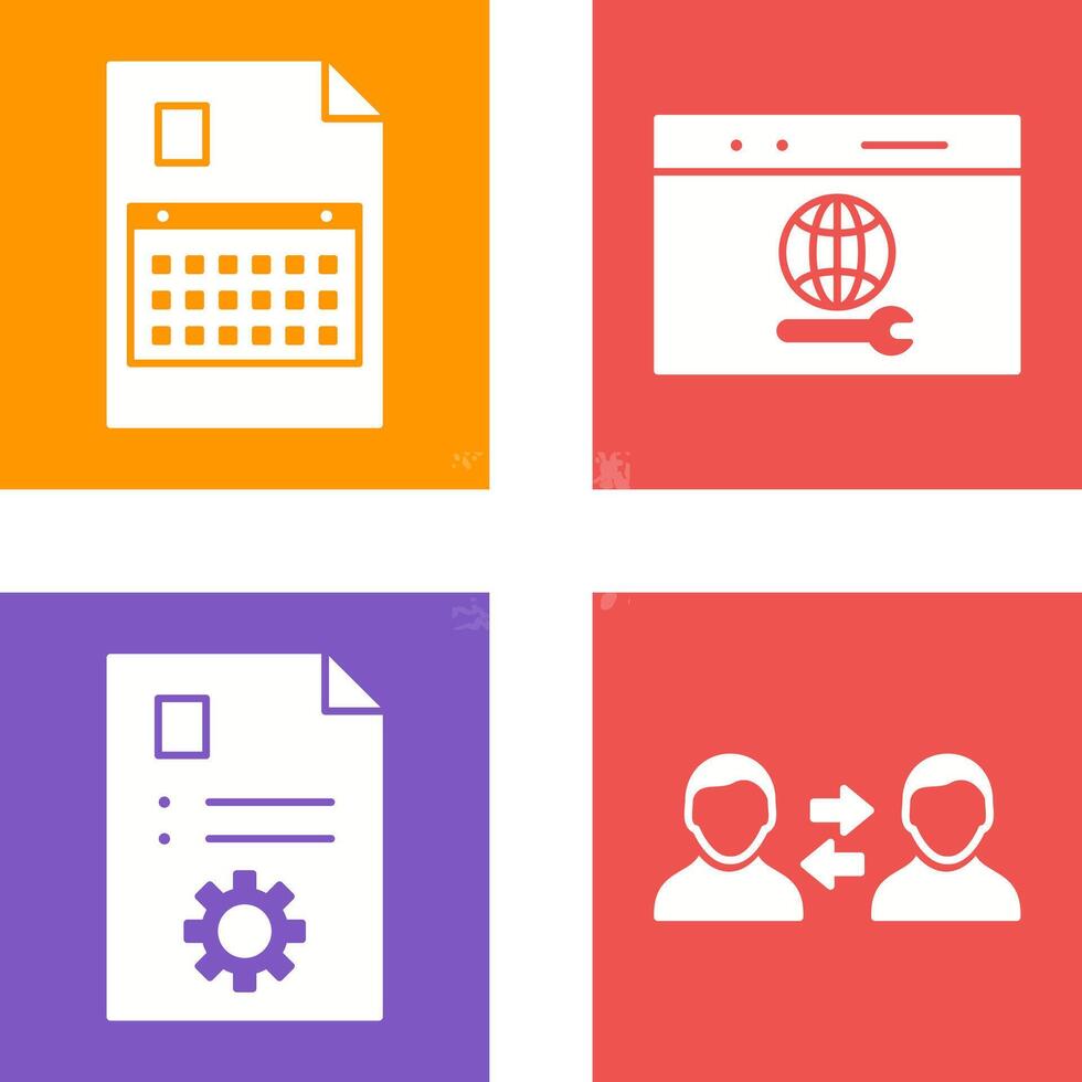 content planning and web support Icon vector