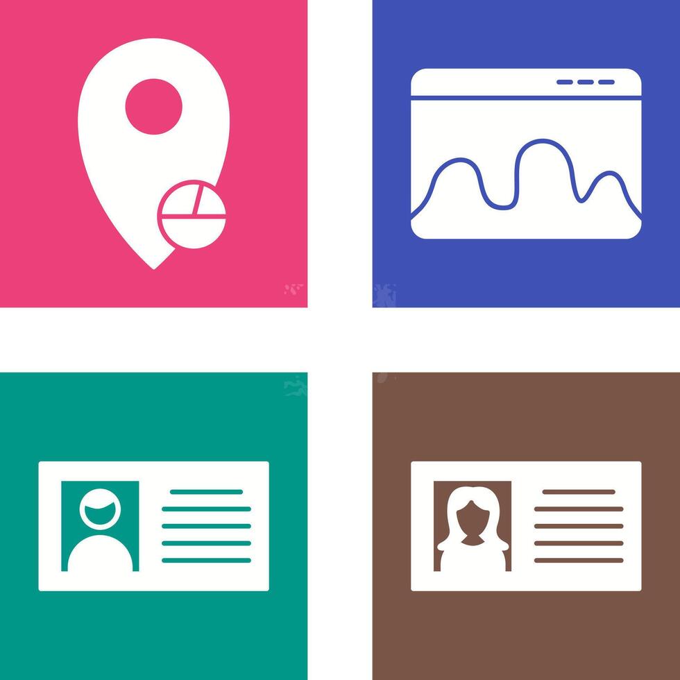 location statistics and webpage statistics Icon vector