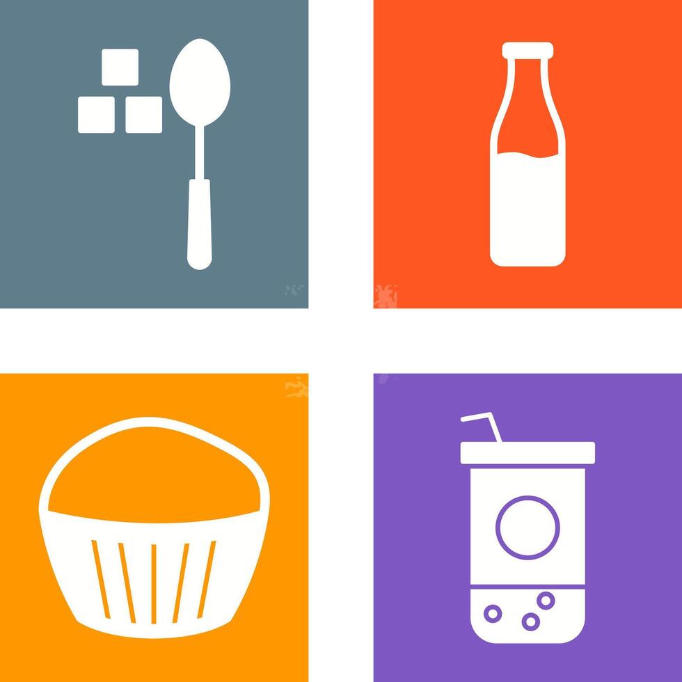 sugar and Milk bottle Icon vector