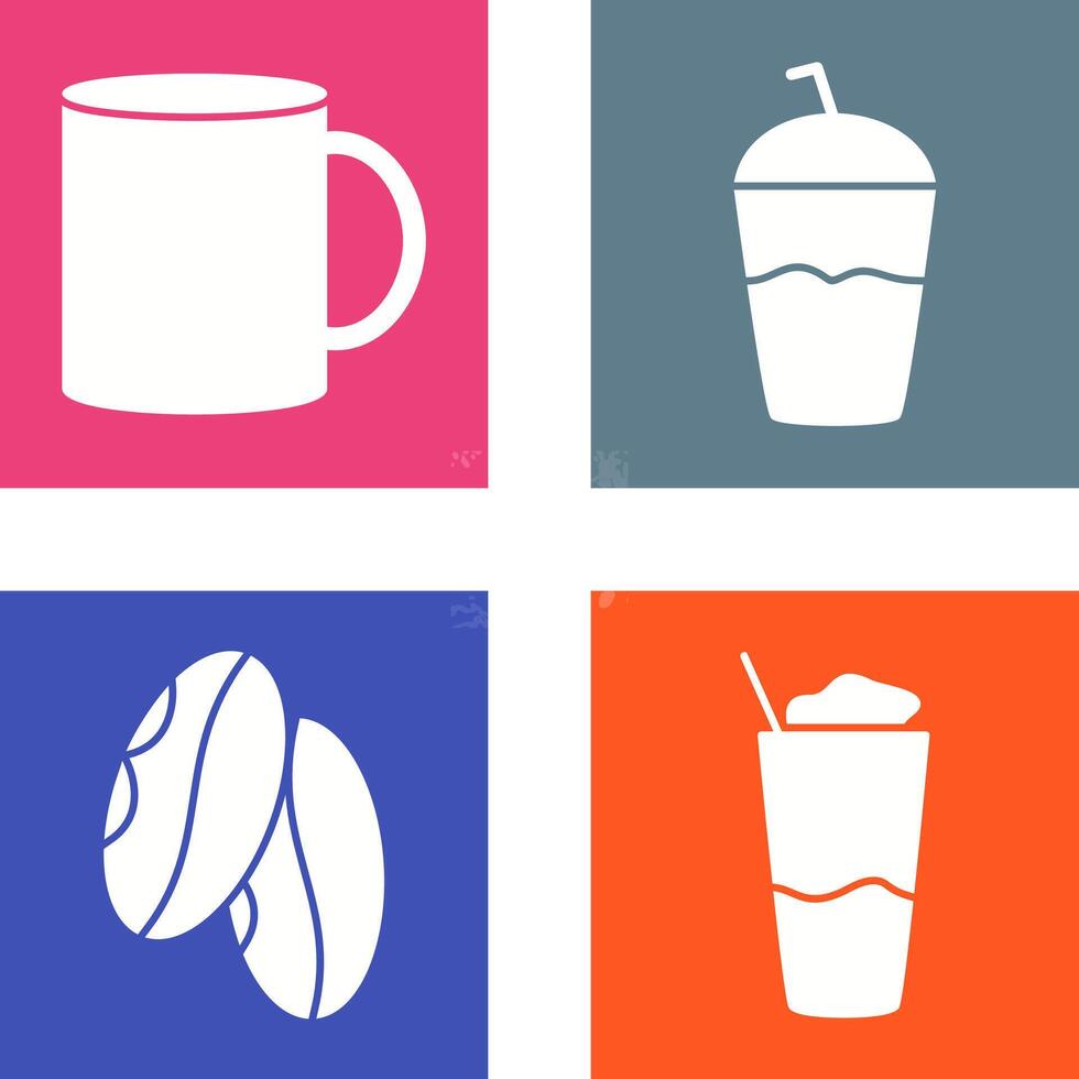 Coffee mug and Frappe Icon vector