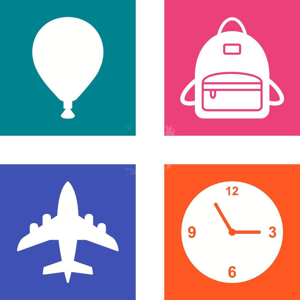 balloon and bag pack Icon vector