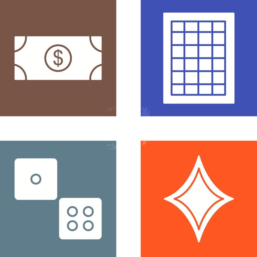dollar bill and table of rates Icon vector