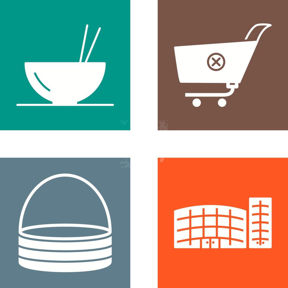 food and cancel order Icon vector