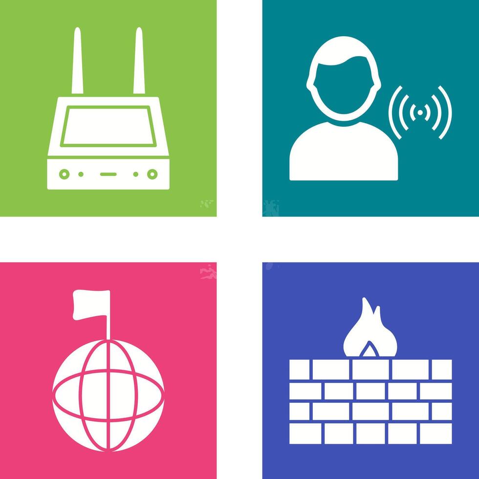 router and signal Icon vector