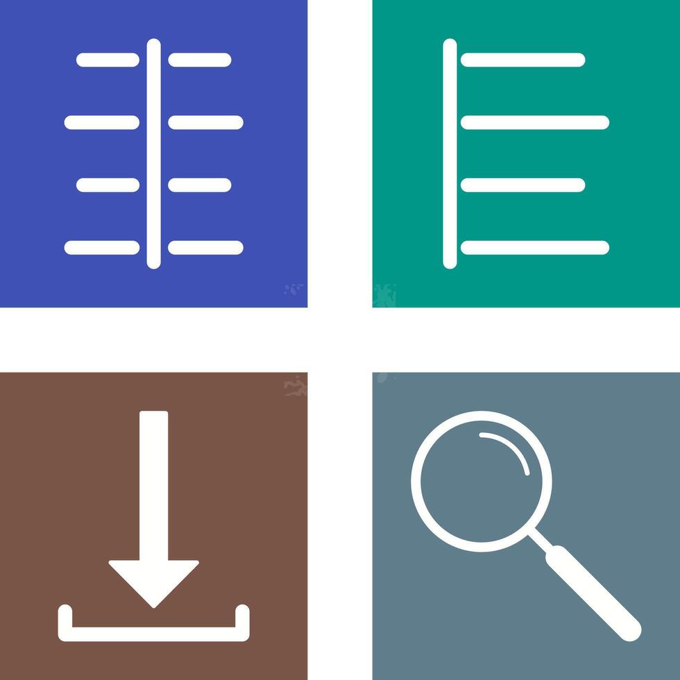 center align and left align Icon vector