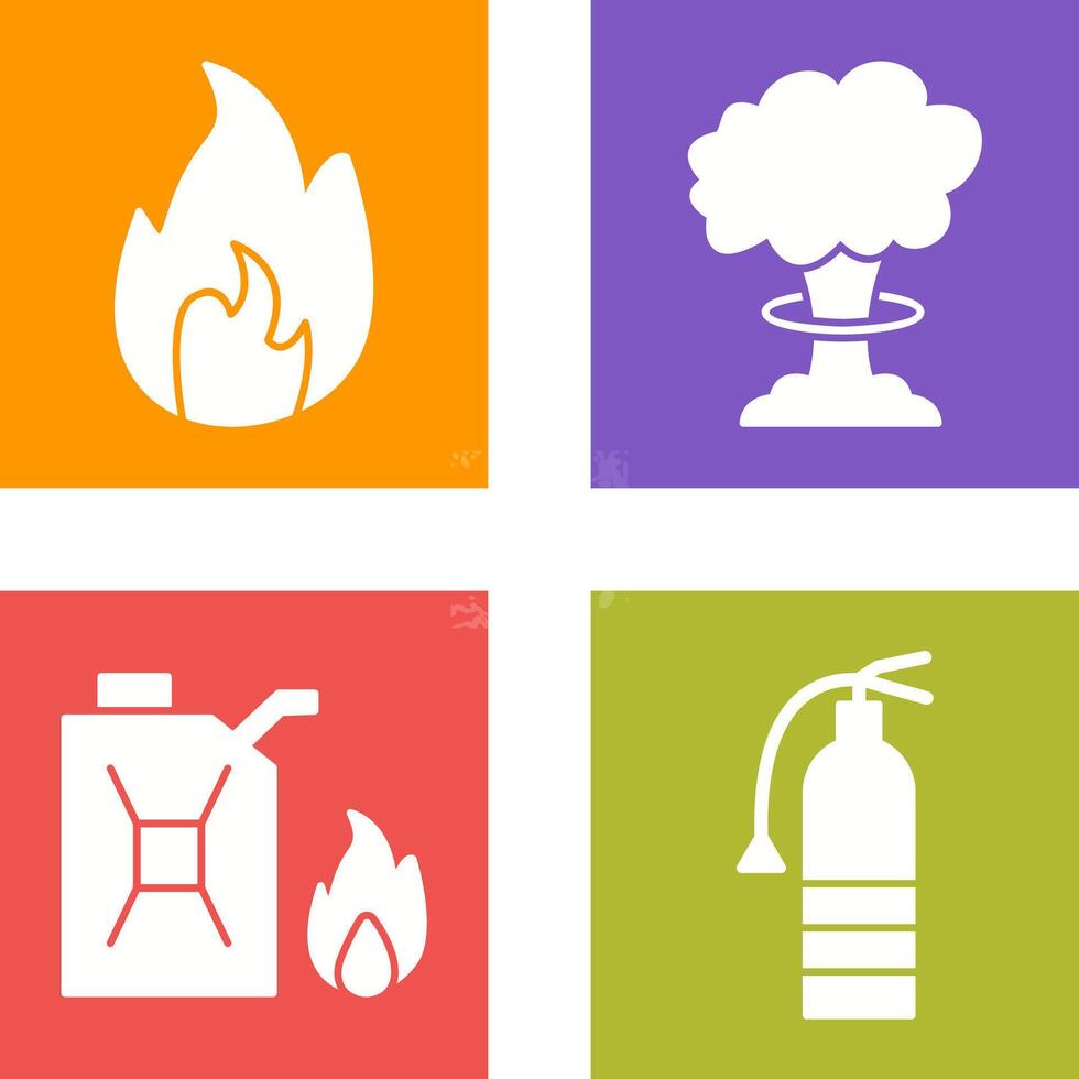 flame and bomb blast Icon vector