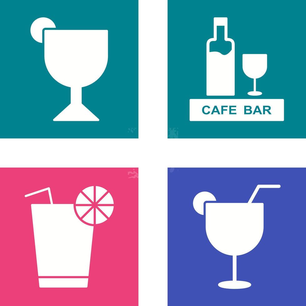 drinks cafe and sherry Icon vector
