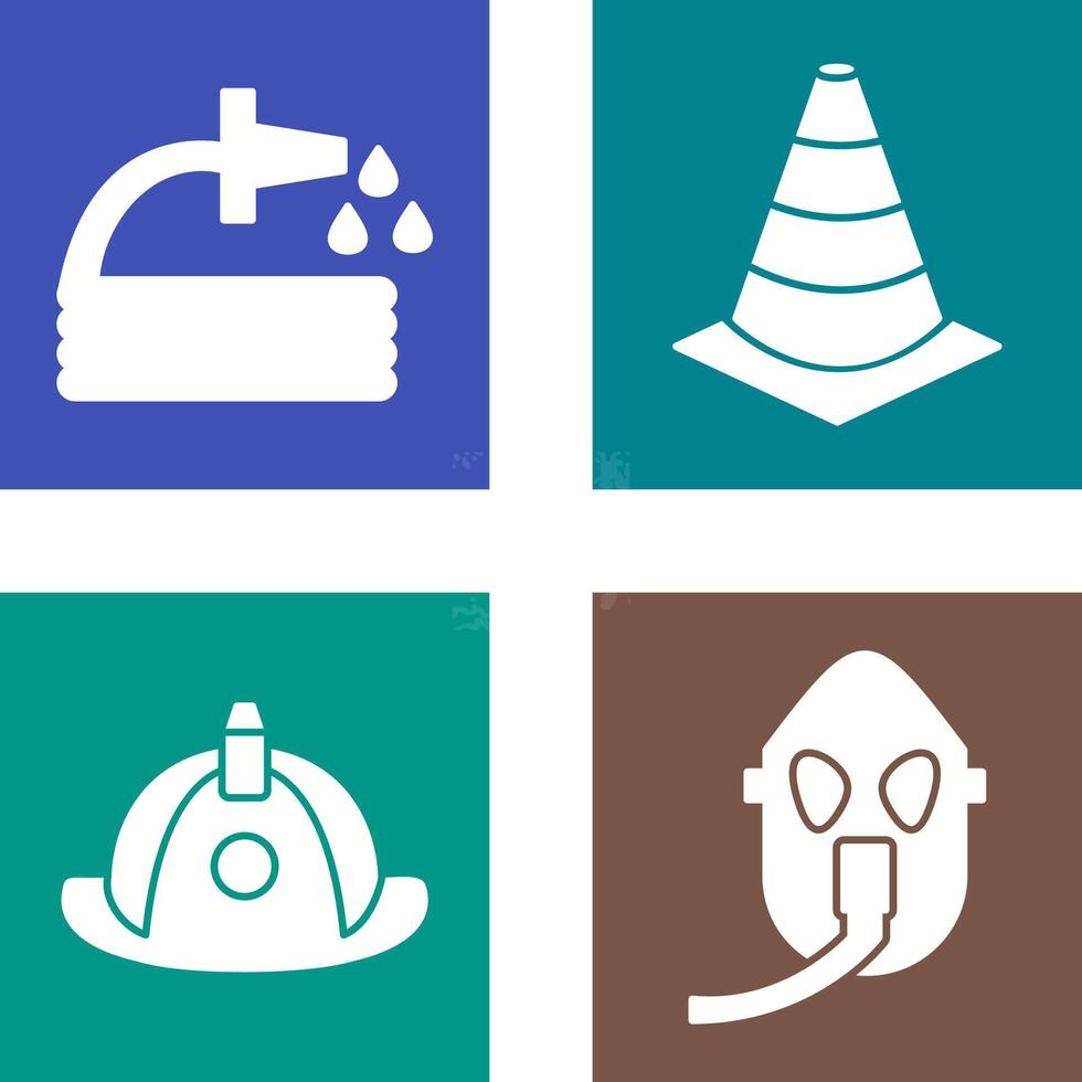 water hose and cone Icon vector