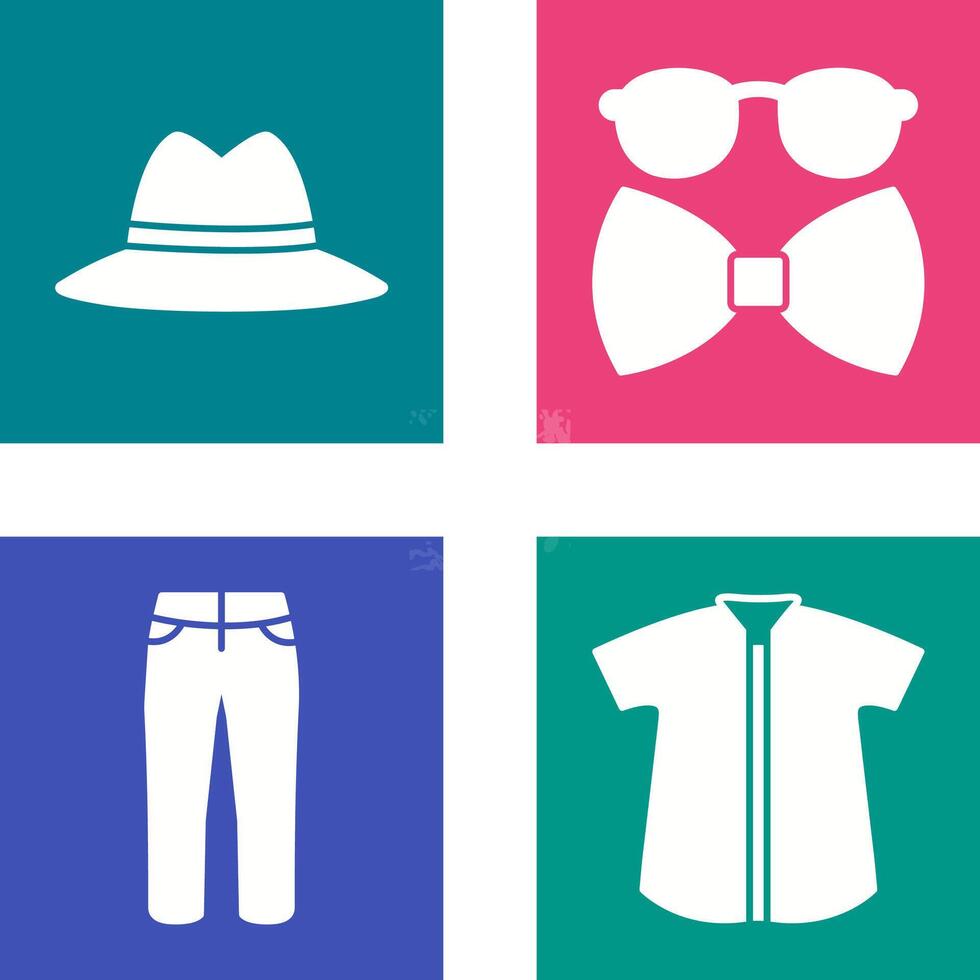 sombrero y hipster estilo icono vector