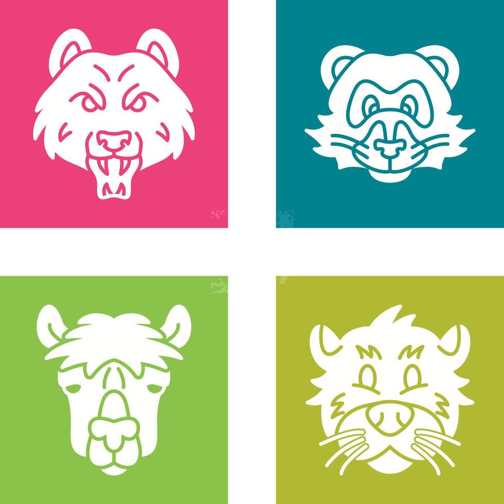 Bear and Ferret Icon vector
