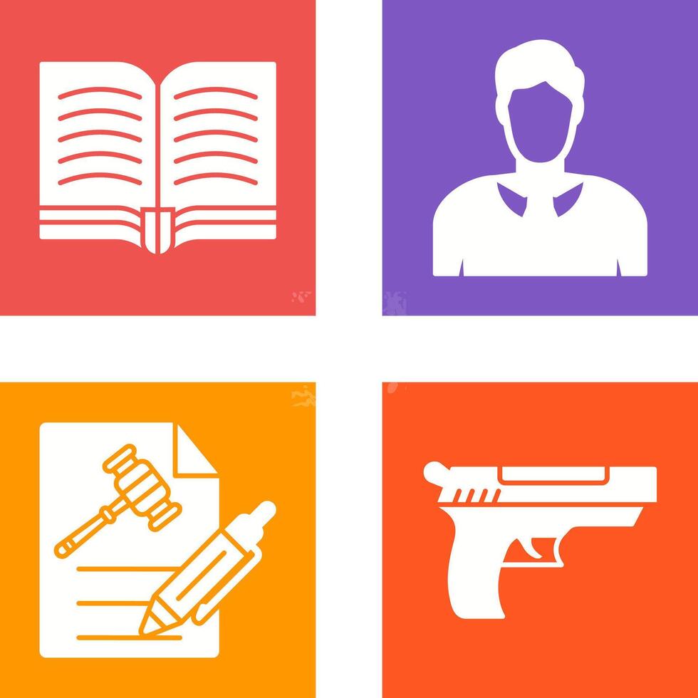 Book and Judge Icon vector