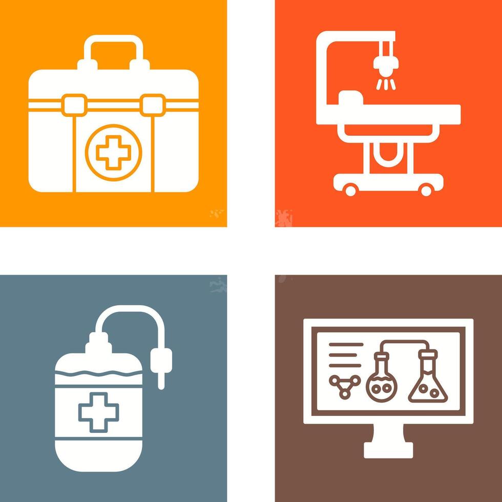 First Aid Kit and operating Room Icon vector