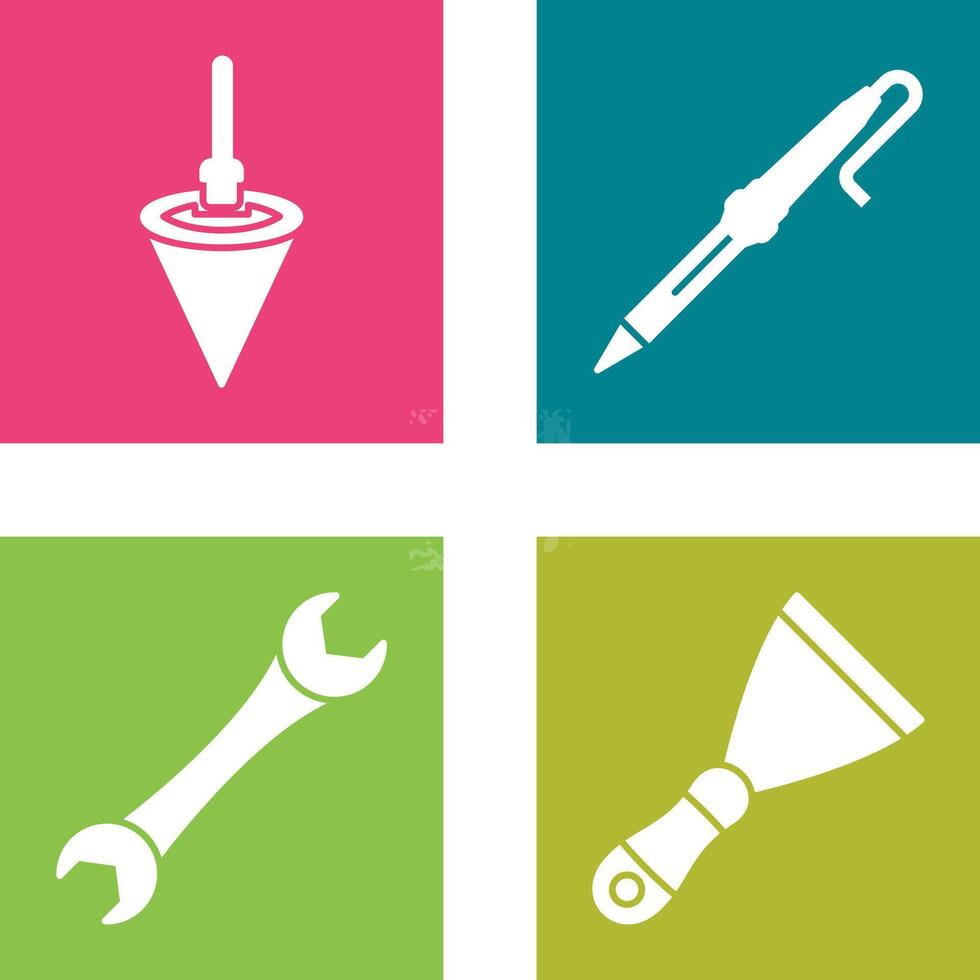 Plumb Bob and Soldering Icon vector