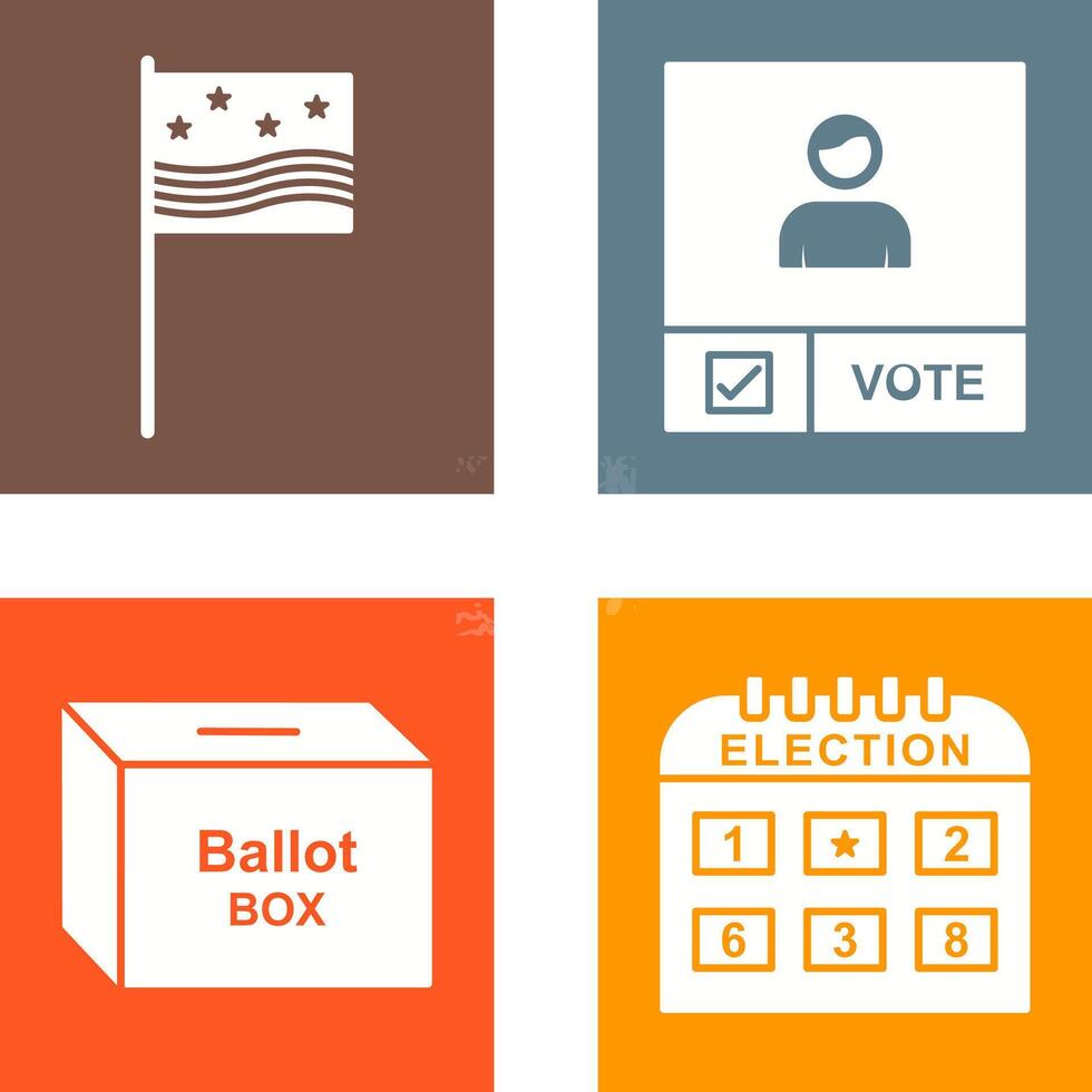 Flags and Candidate Banner Icon vector