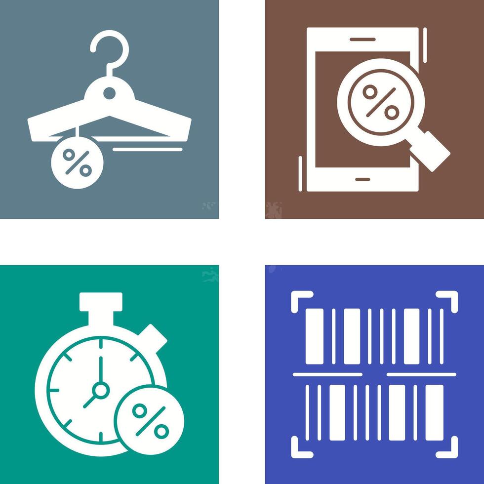 Hanger and Magnifying Glass Icon vector