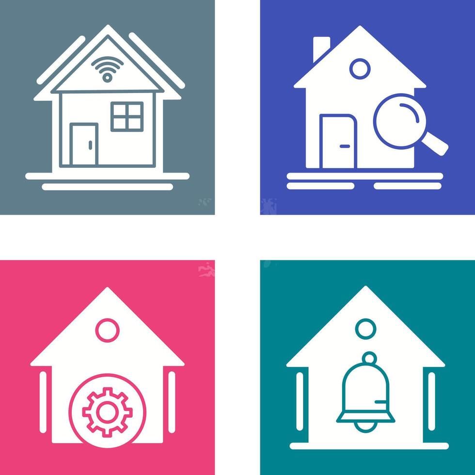 Search and Smart Home Icon vector