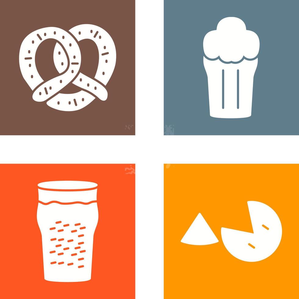 Pretzel and Pint of Beer Icon vector