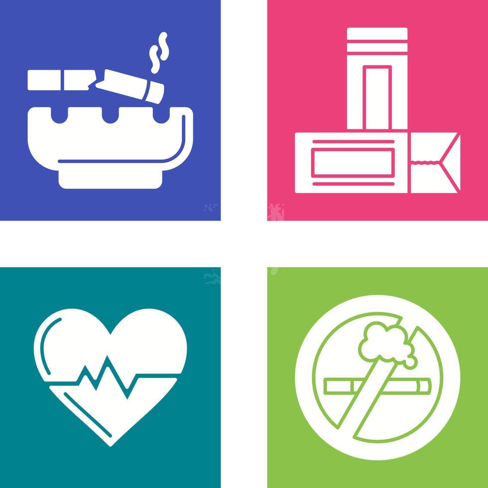 Broken Cigarette and Chewing Gum Icon vector