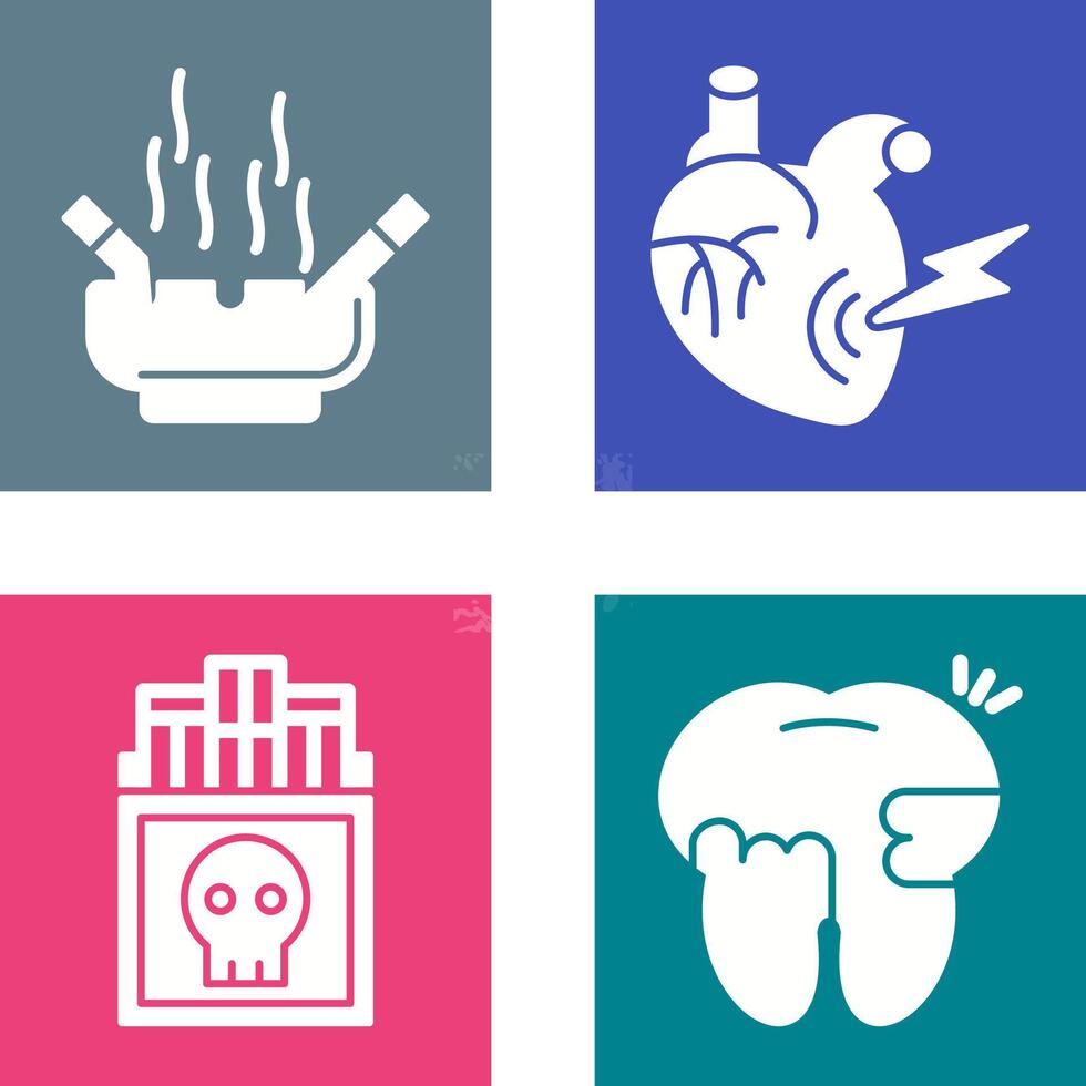Heart Attack and hashtray Icon vector
