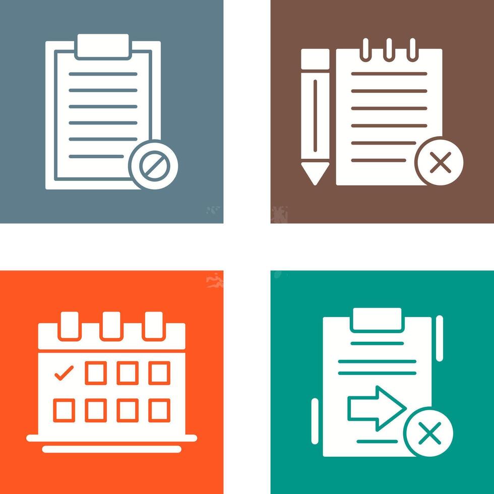 Prohibition and Unchecked Notes Icon vector