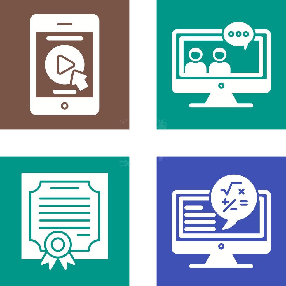 Slidesshow and Conversation Icon vector