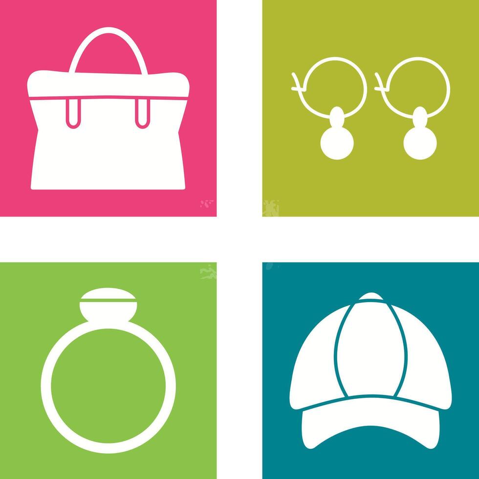 Bag and Earrings Icon vector