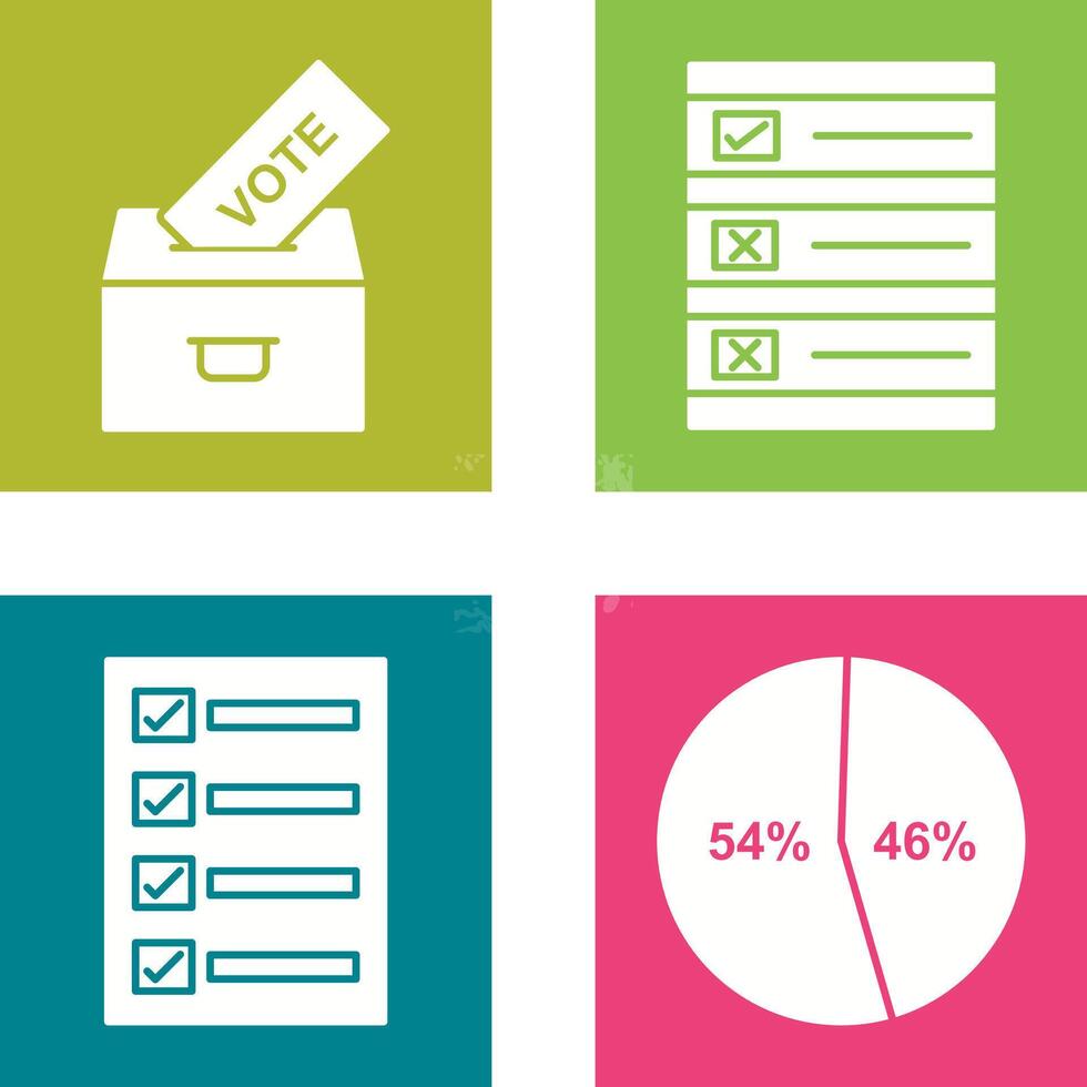 Casting Vote and Ballot Paper Icon vector