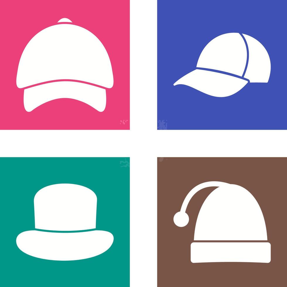 gorra y sombrero icono vector