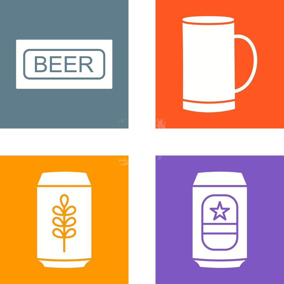 Beer Sign and Beer Mug Icon vector