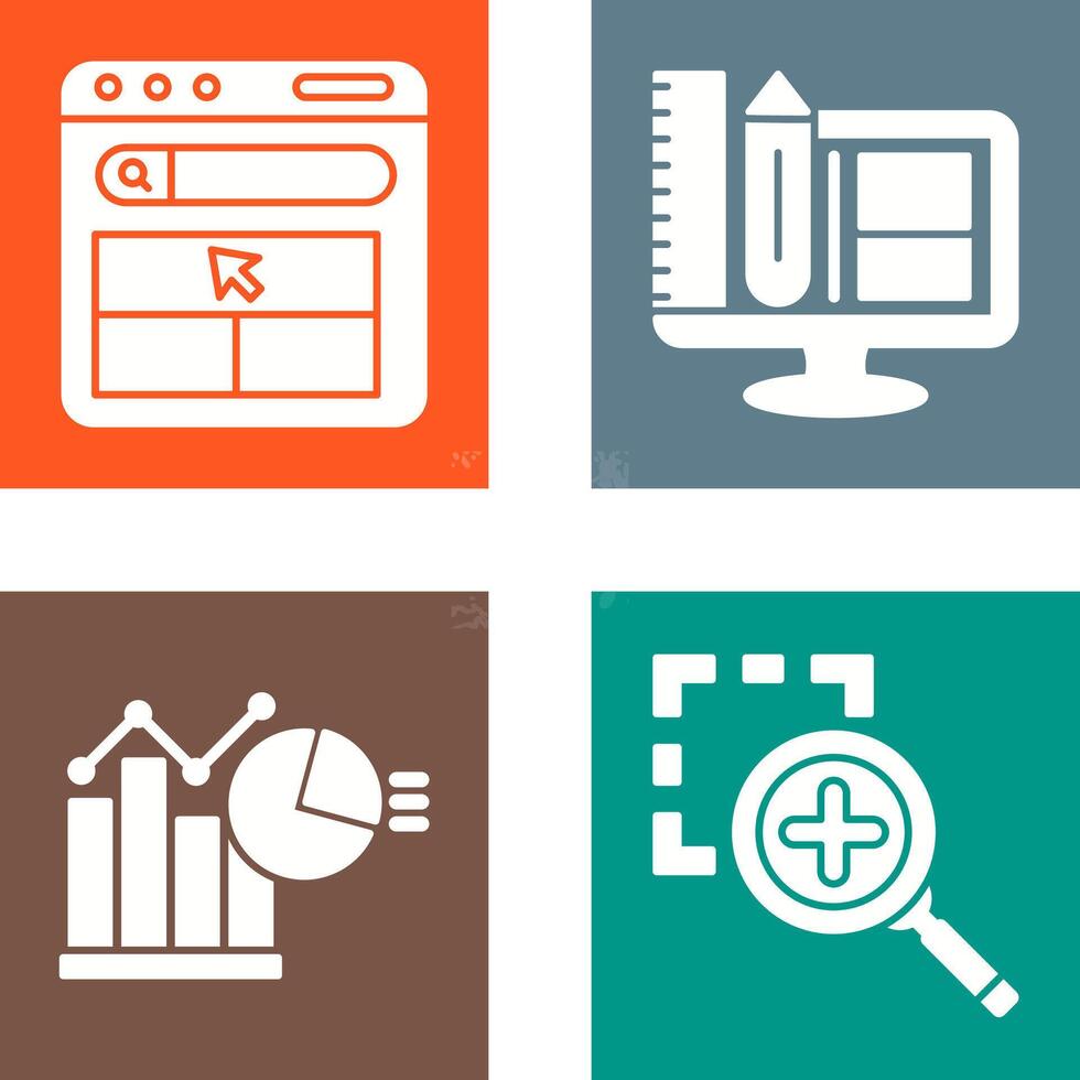 Website and Web Design Icon vector
