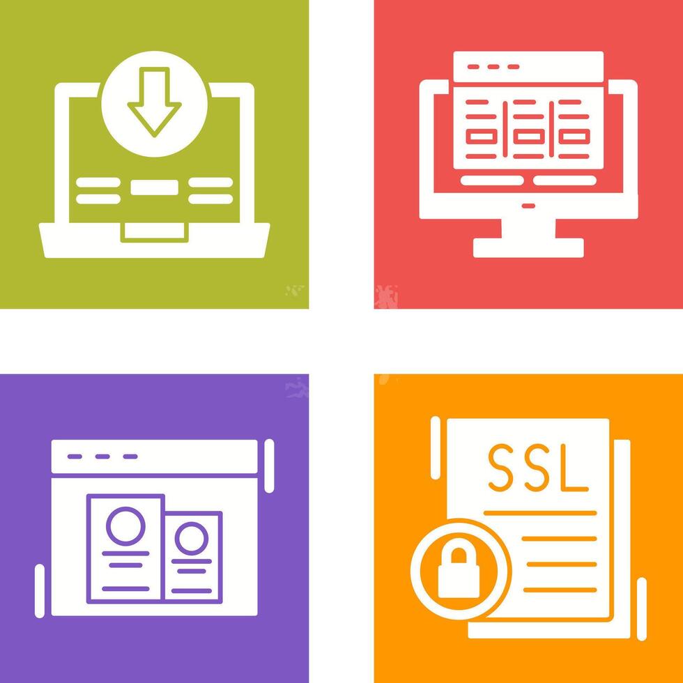 Downlaod and Layout Icon vector