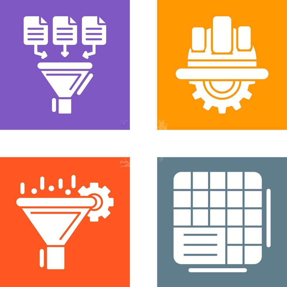 Data Collection and Engineering Icon vector