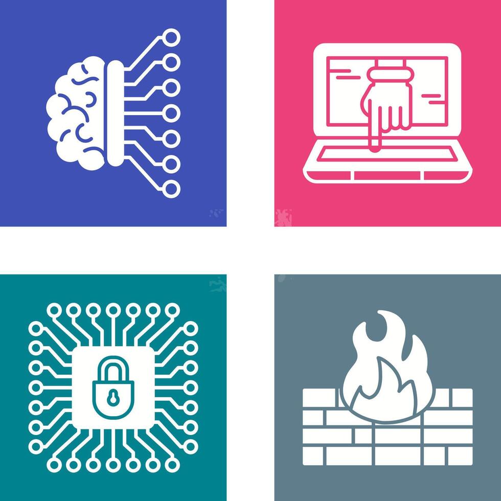 Machine Learning and Hacking Icon vector