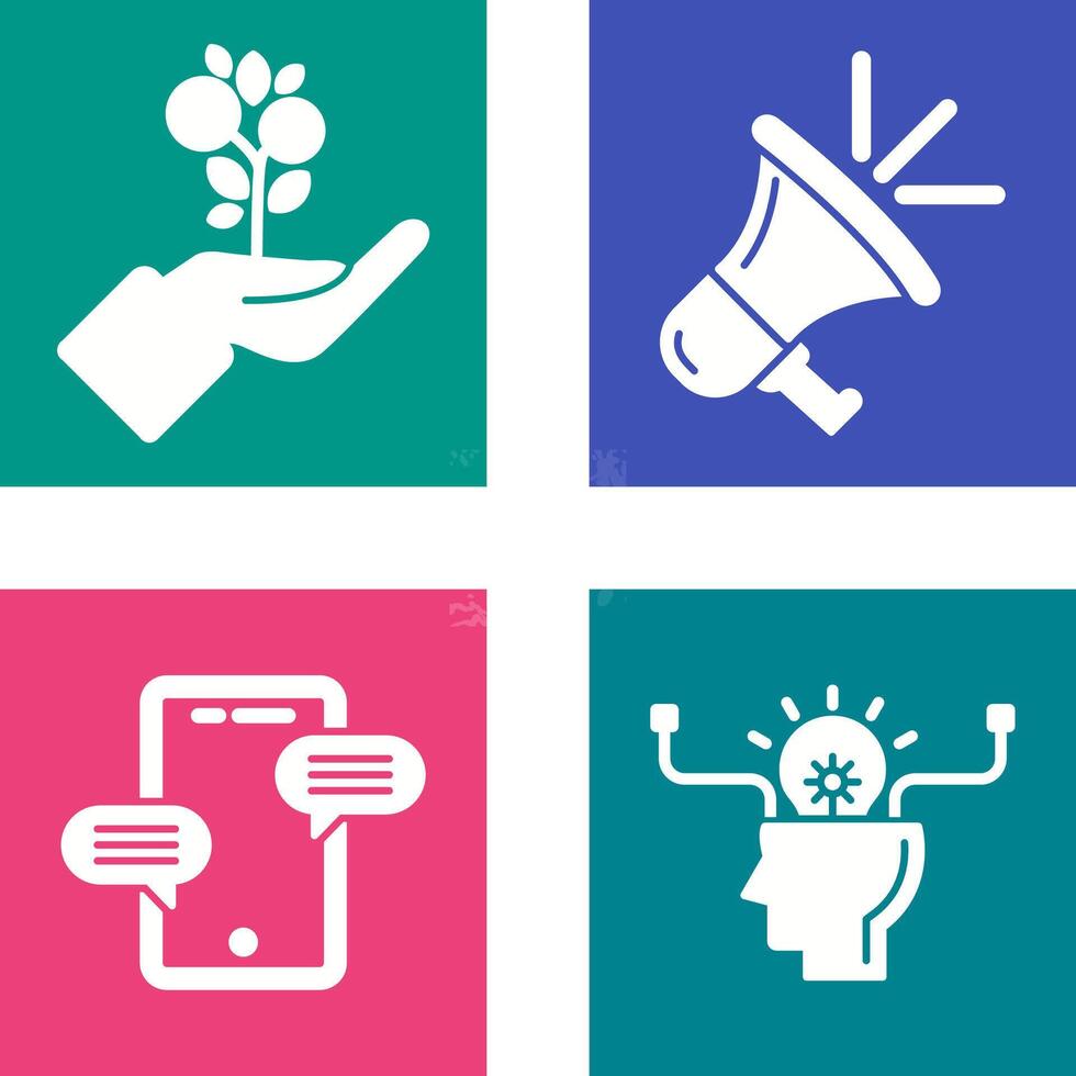 Growth and Megaphone Icon vector