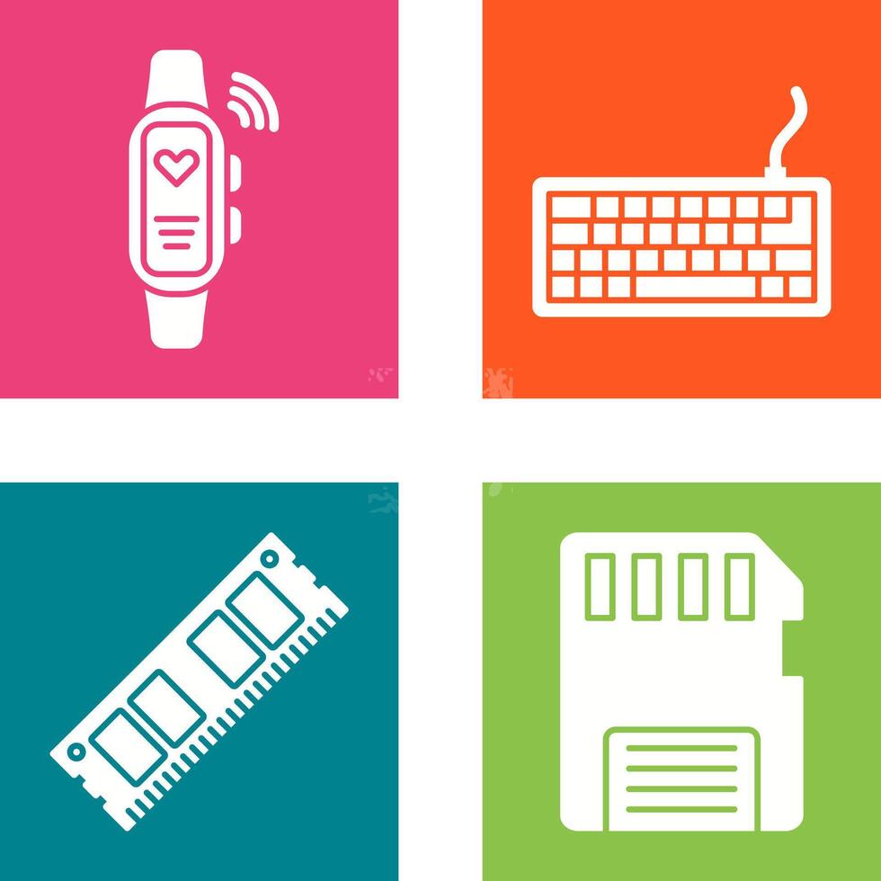 Smart Band and Keyboard Icon vector