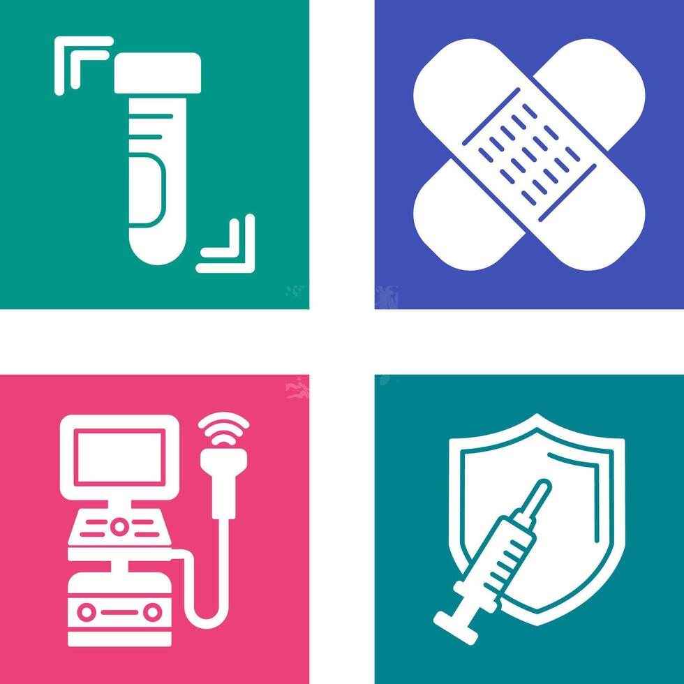 Test Tube and Wound Icon vector