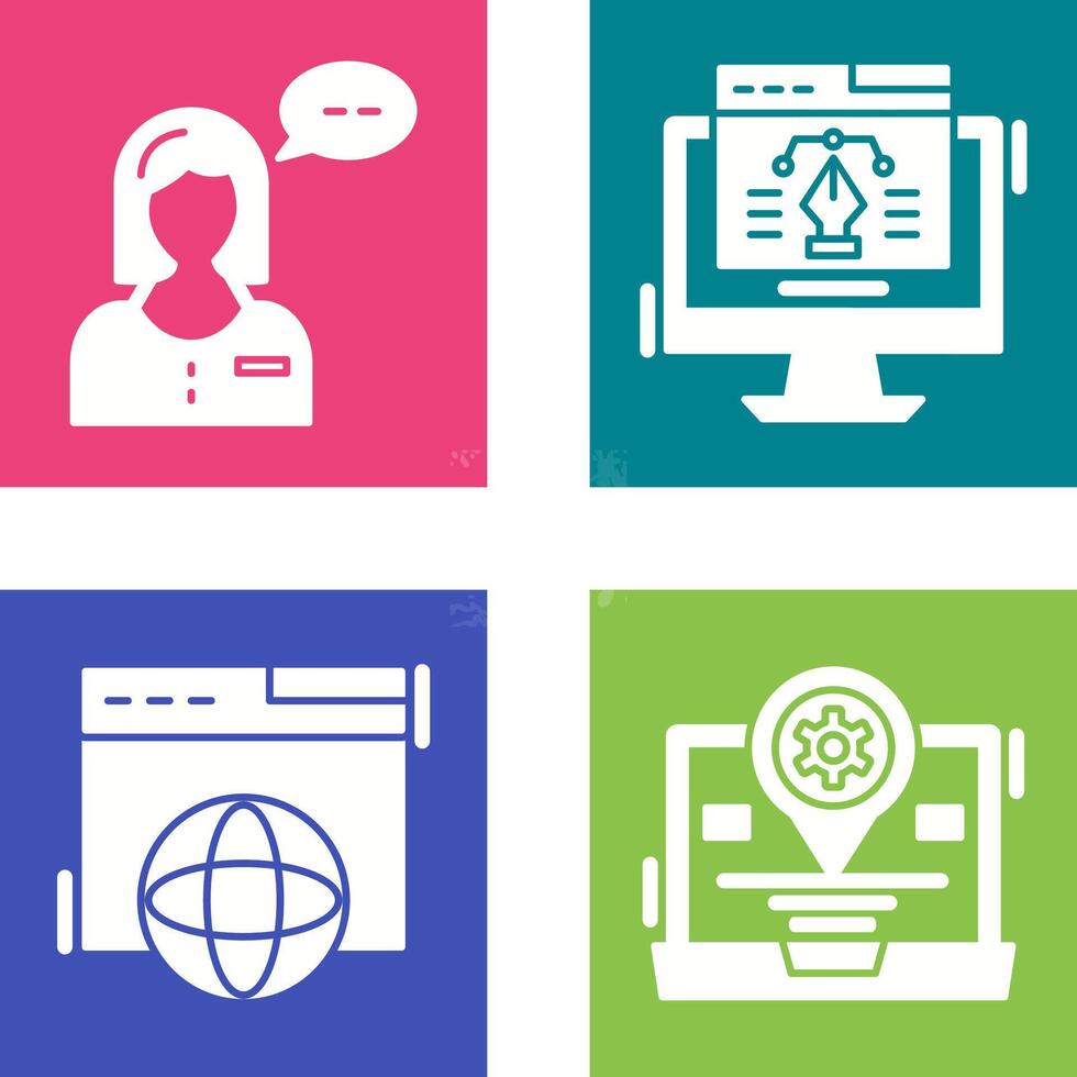 Consulting and Web Design Icon vector