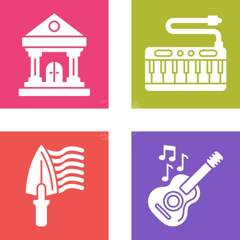 Keyboard and Museum Icon vector
