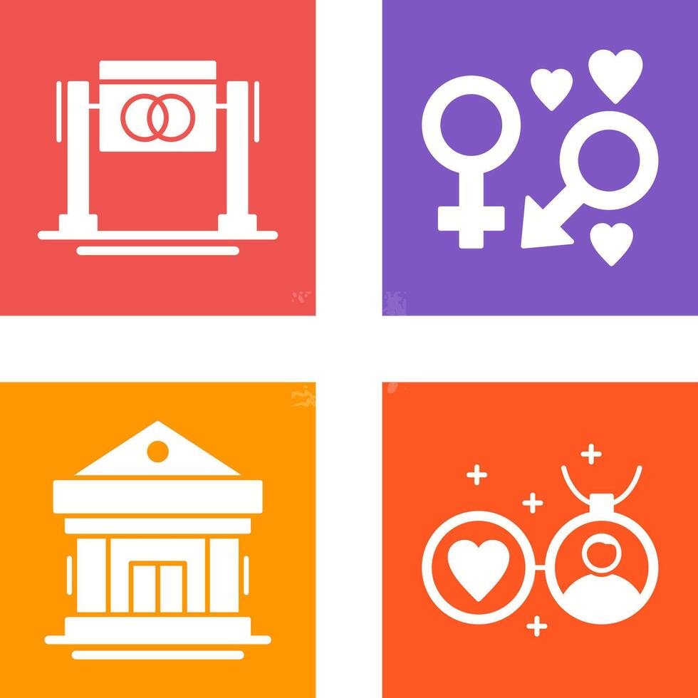 Wedding and Genders Icon vector